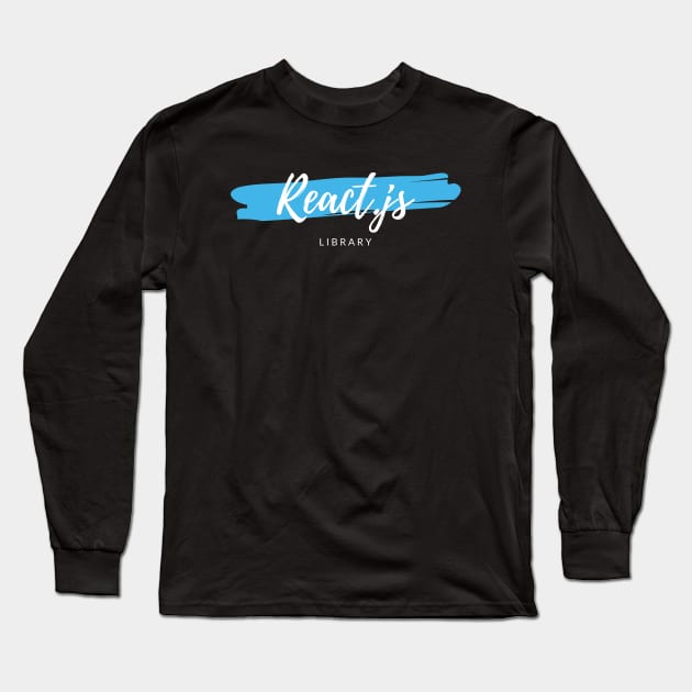 React.js Library Paint Smear Long Sleeve T-Shirt by codewearIO